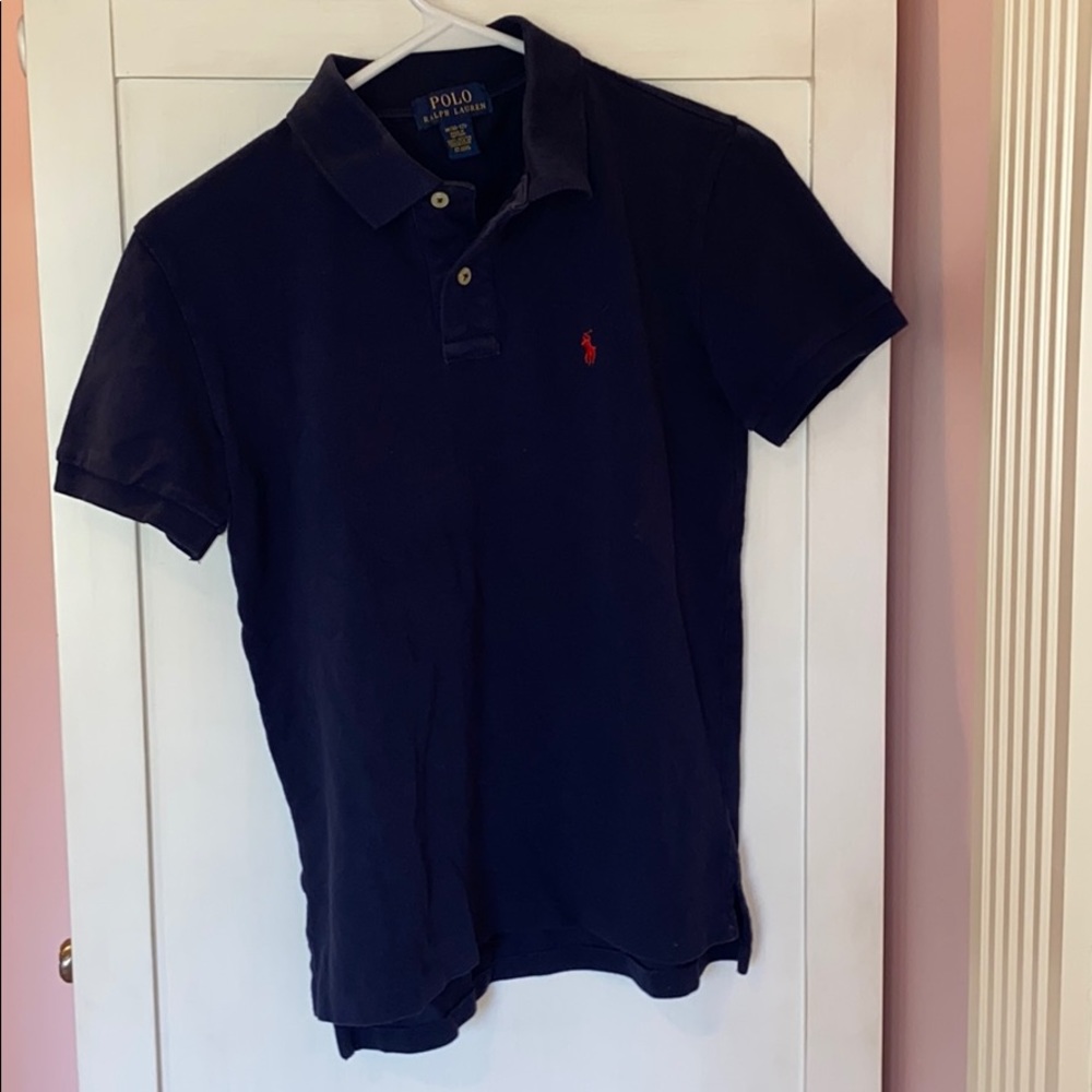 Polo by Ralph Lauren Boys Navy Cotton Mes…